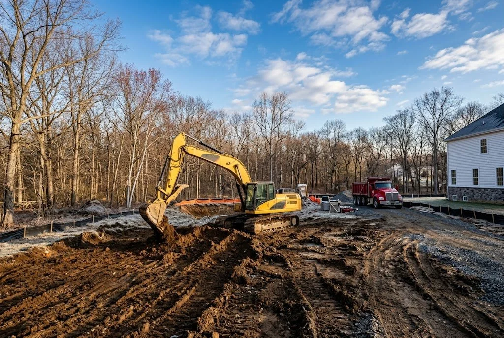 Spring excavation work in Central NJ